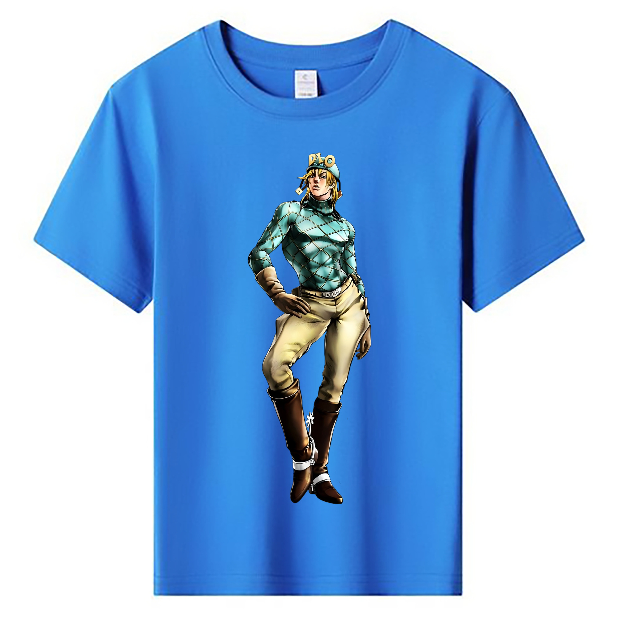 （画像用） ジョジョの奇妙な冒険 ディオ?ブランドー JoJo's Bizarre Adventure Dio Brando 綿100％キッズTシャツ（フロントプリント）